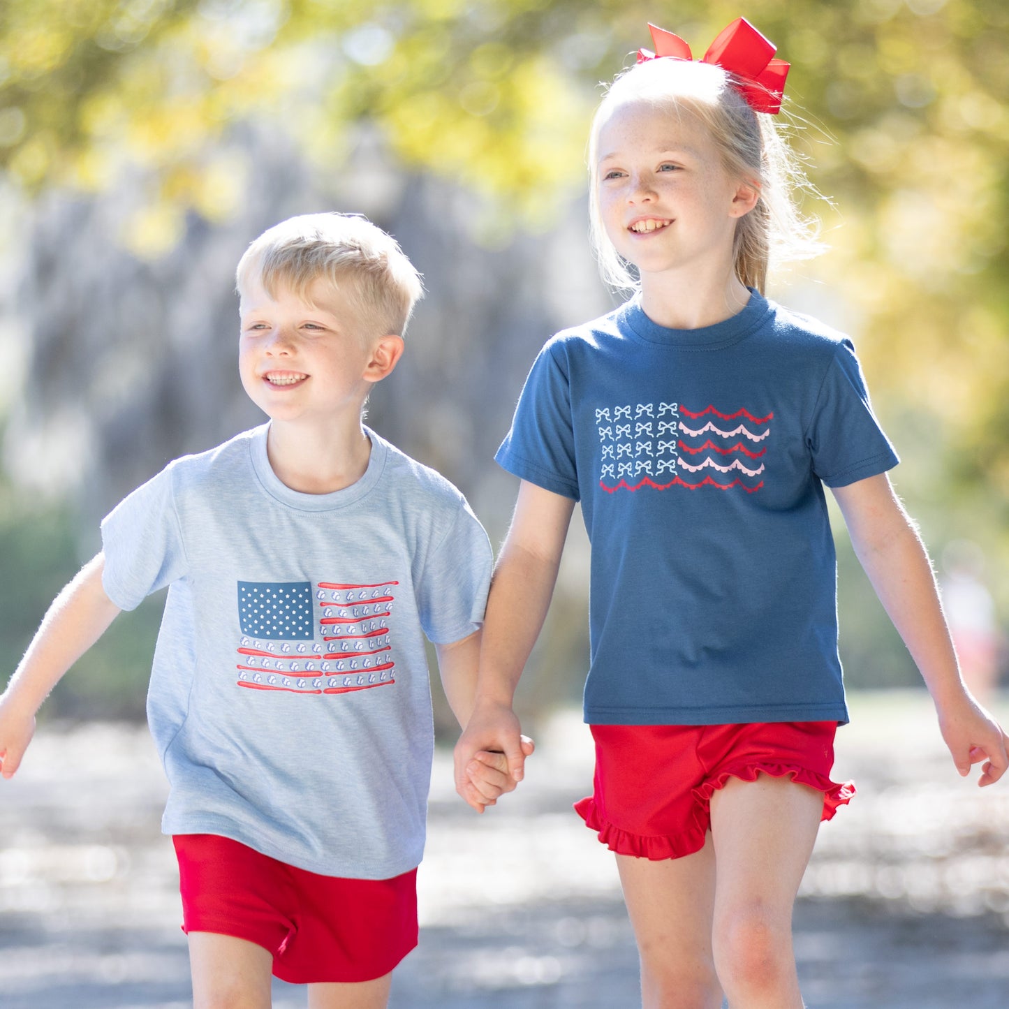 Red, White, & Bow Graphic Tee