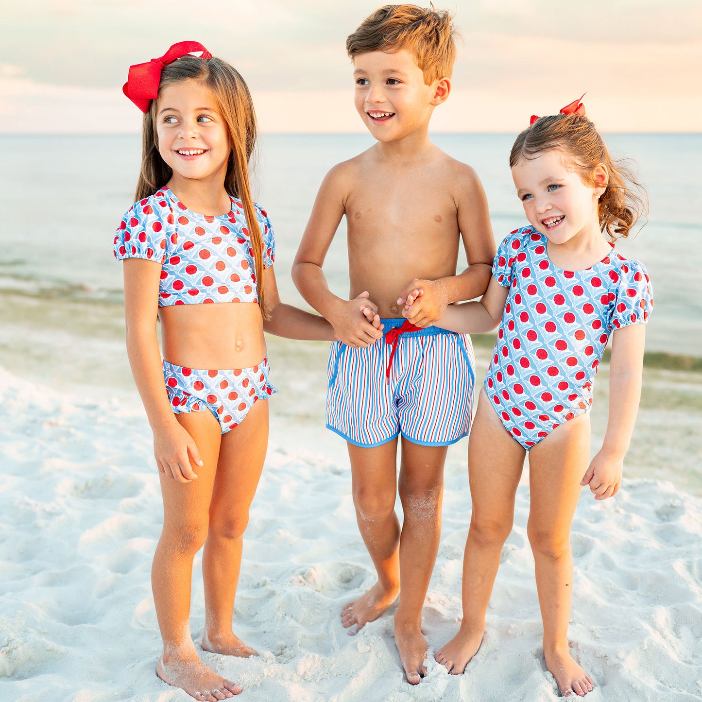 Red, White & Bloom One-Piece