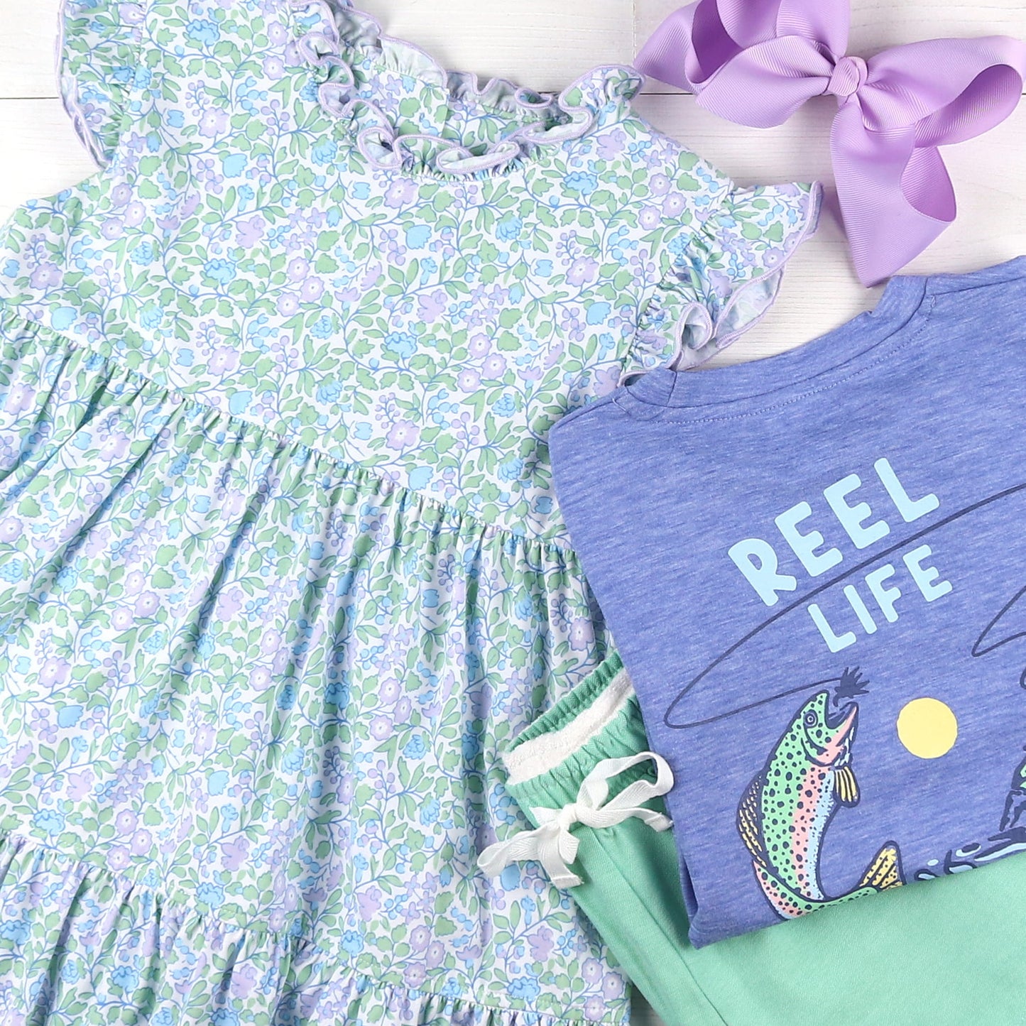 Girls Tier Dress - Lavender Lawn