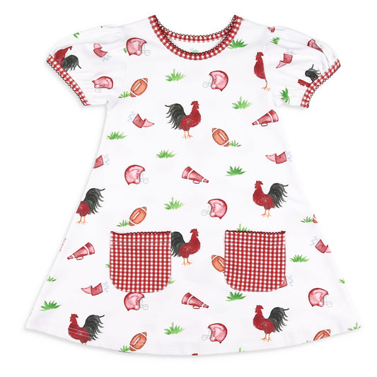 Girls Gameday Play Dress - Rooster