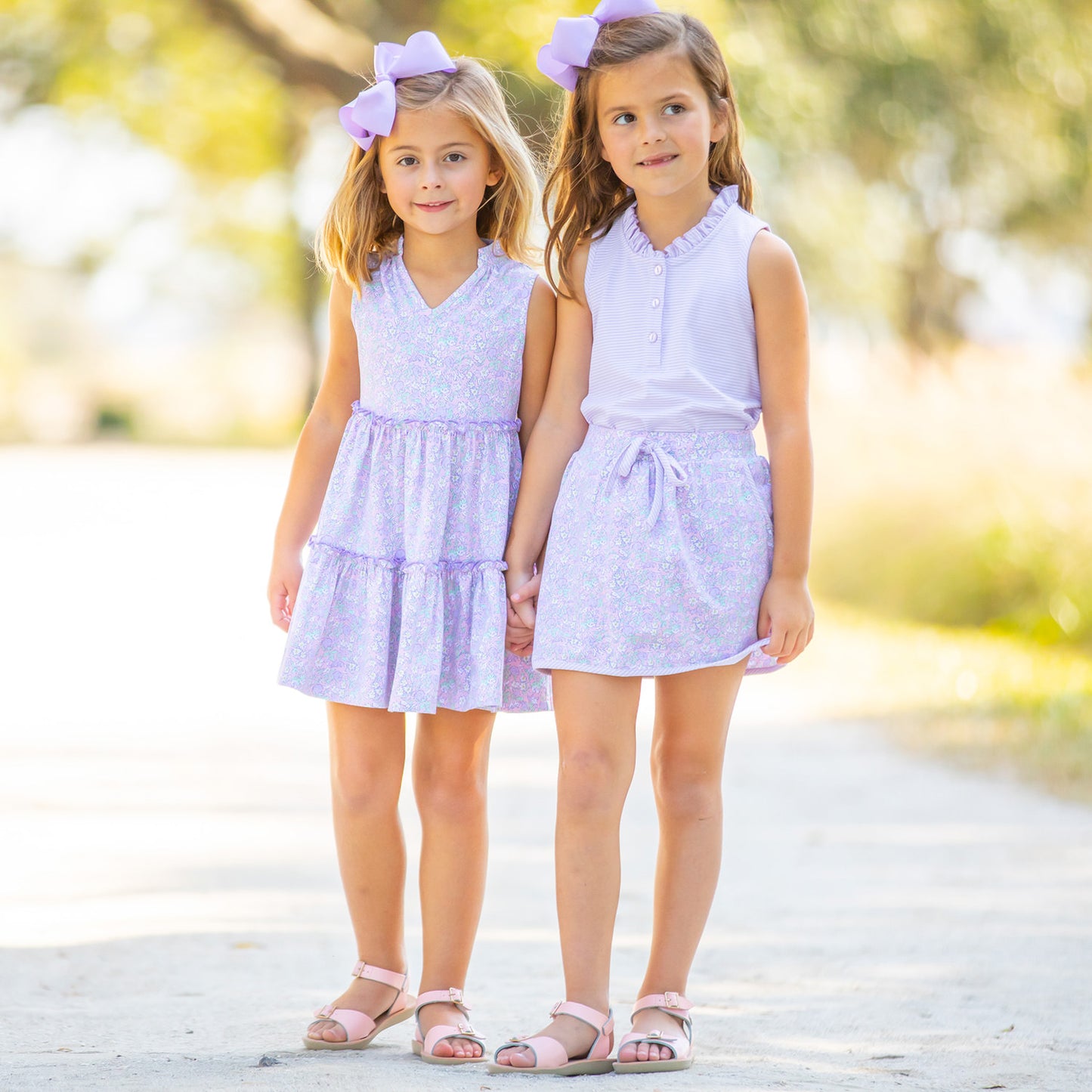 Girls Ruffle Neck Polo - St. Simons Stripe