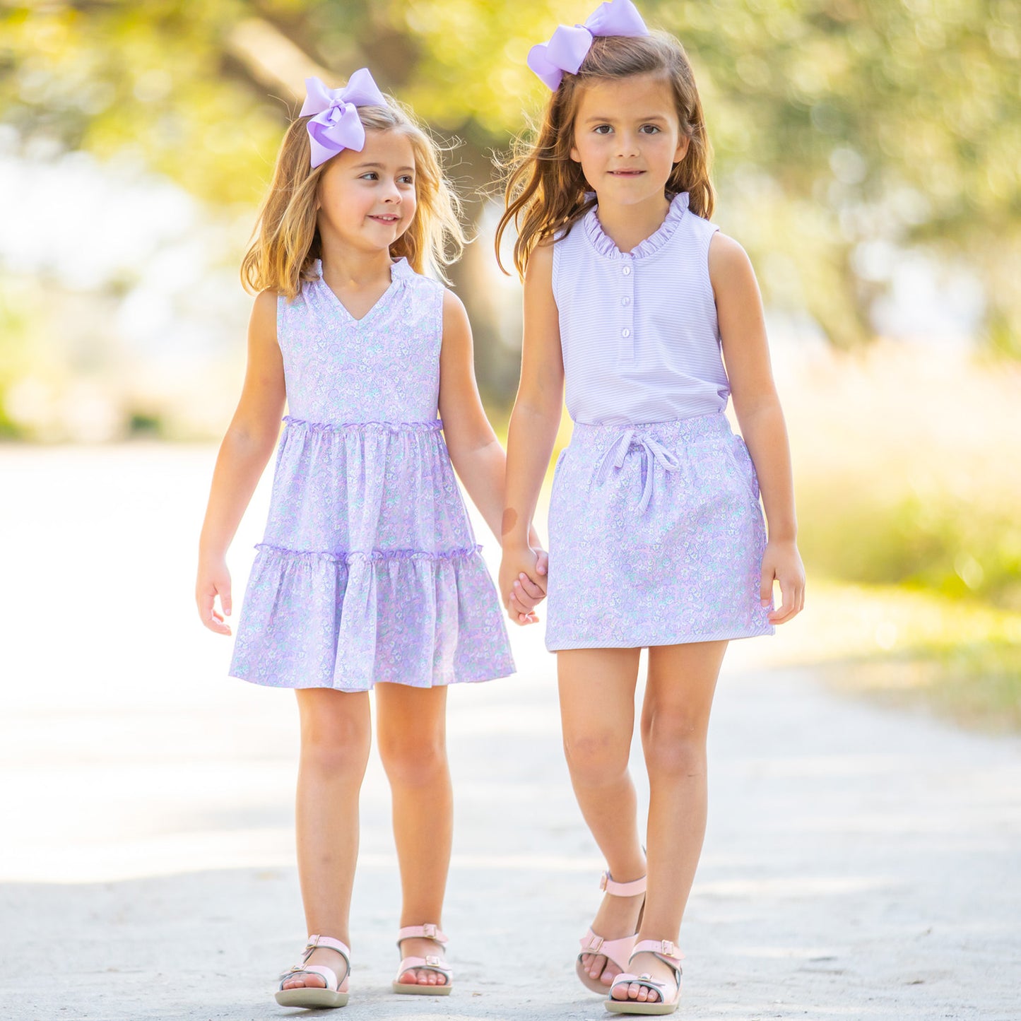 Girls Ruffle Neck Polo - St. Simons Stripe