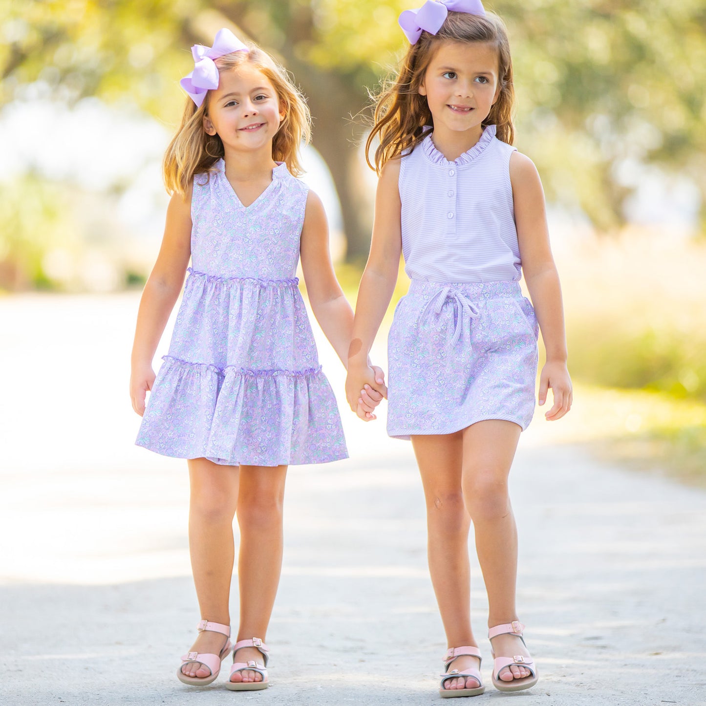 Girls Ruffle Neck Polo - St. Simons Stripe