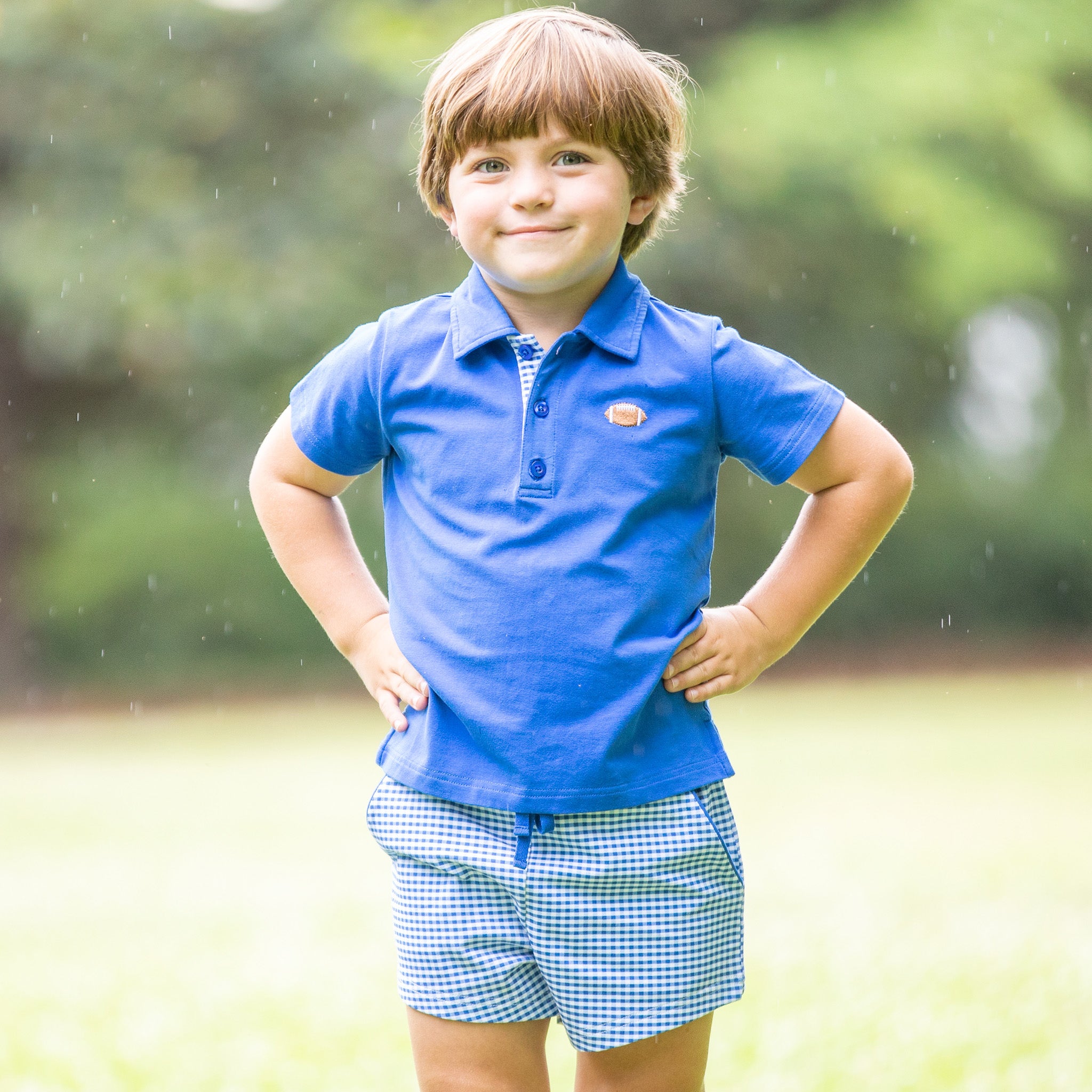 Boys Gameday Polo Royal Blue Shrimp and Grits Kids