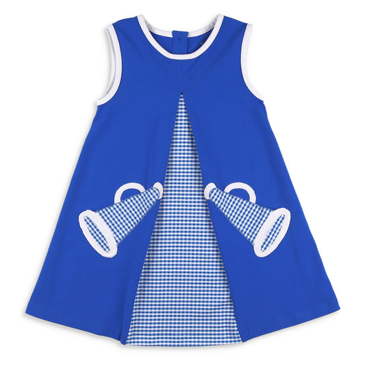 Girls Rah Rah Cheer Dress - Royal Blue