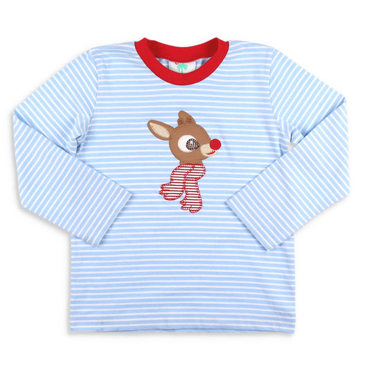 Boys Applique Shirt - Rudolph