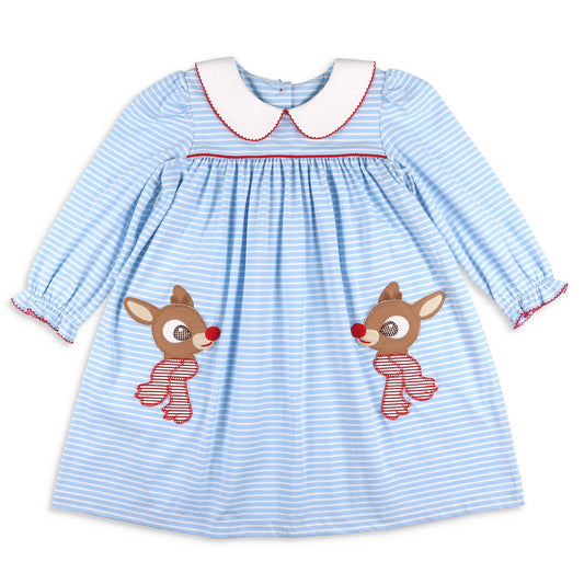 Girls Genevieve Dress - Rudolph