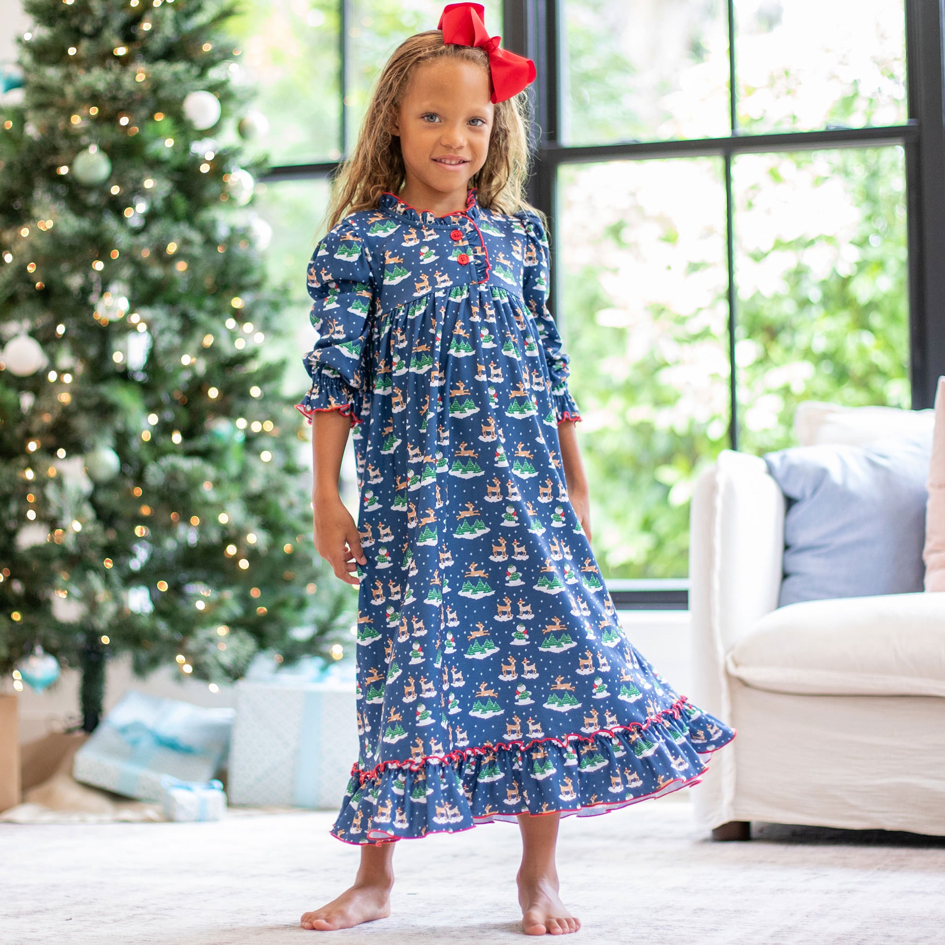 Christmas Pyjamas Christmas Pajamas Gown Girls Children's