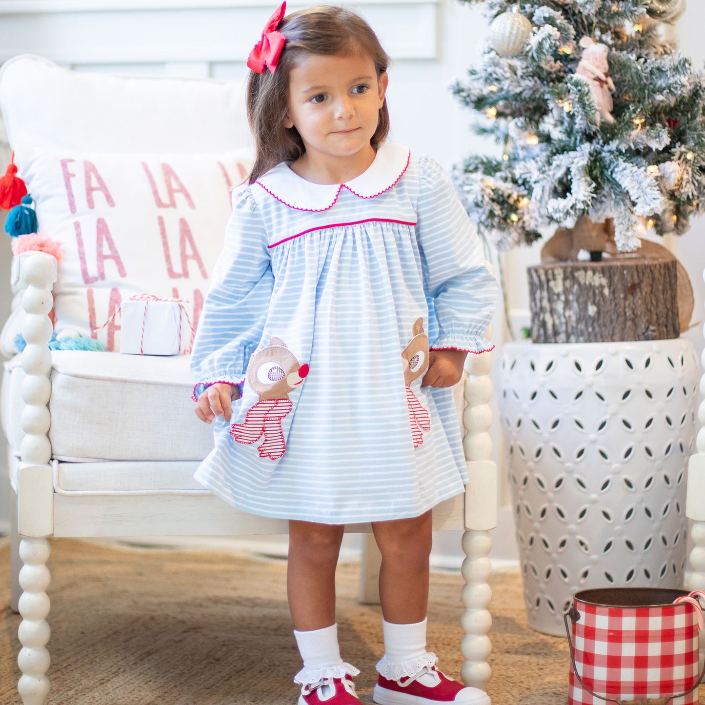 Girls Genevieve Dress - Rudolph