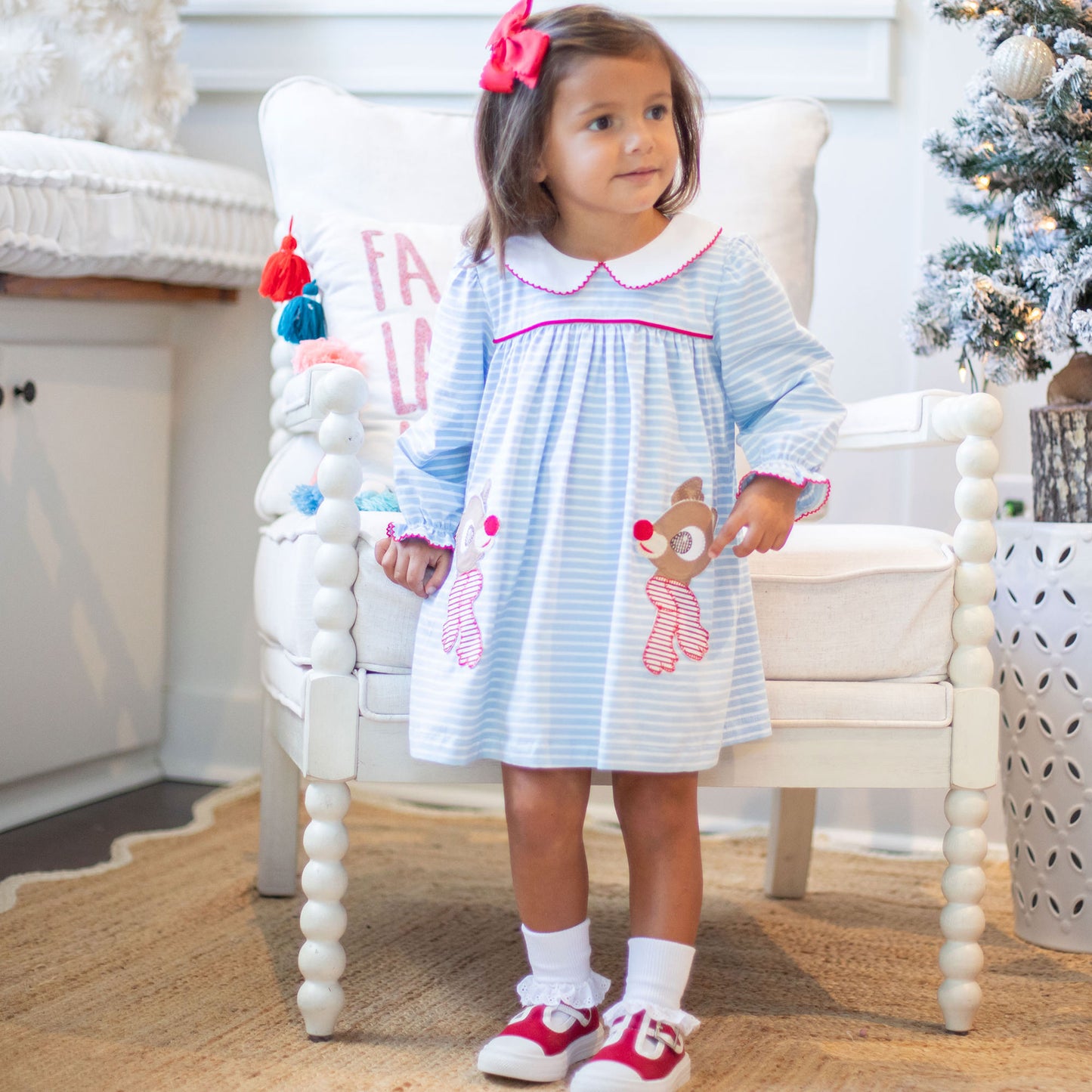 Girls Genevieve Dress - Rudolph