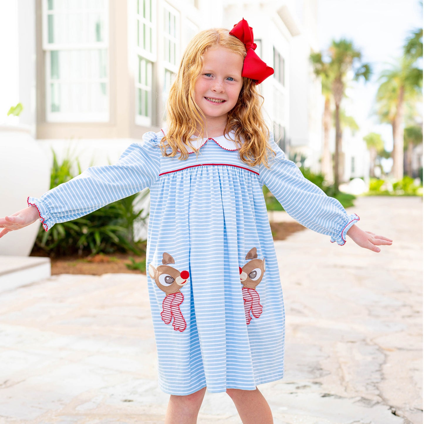 Girls Genevieve Dress - Rudolph