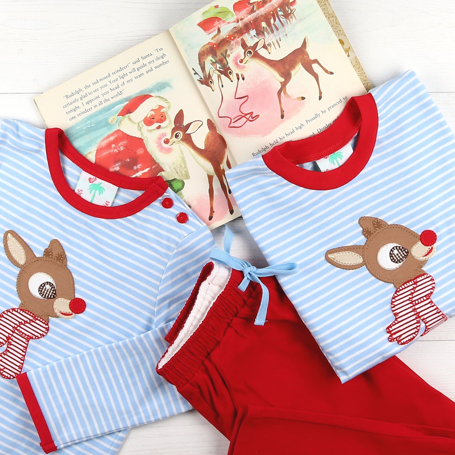 Boys Applique Shirt - Rudolph