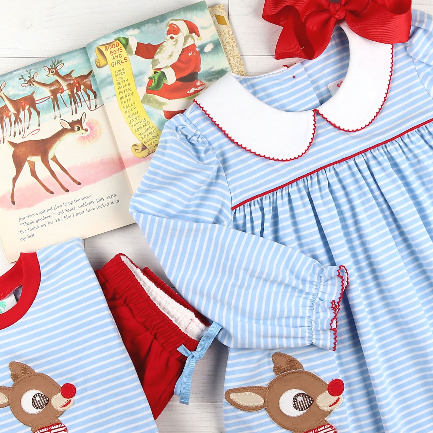 Girls Genevieve Dress - Rudolph