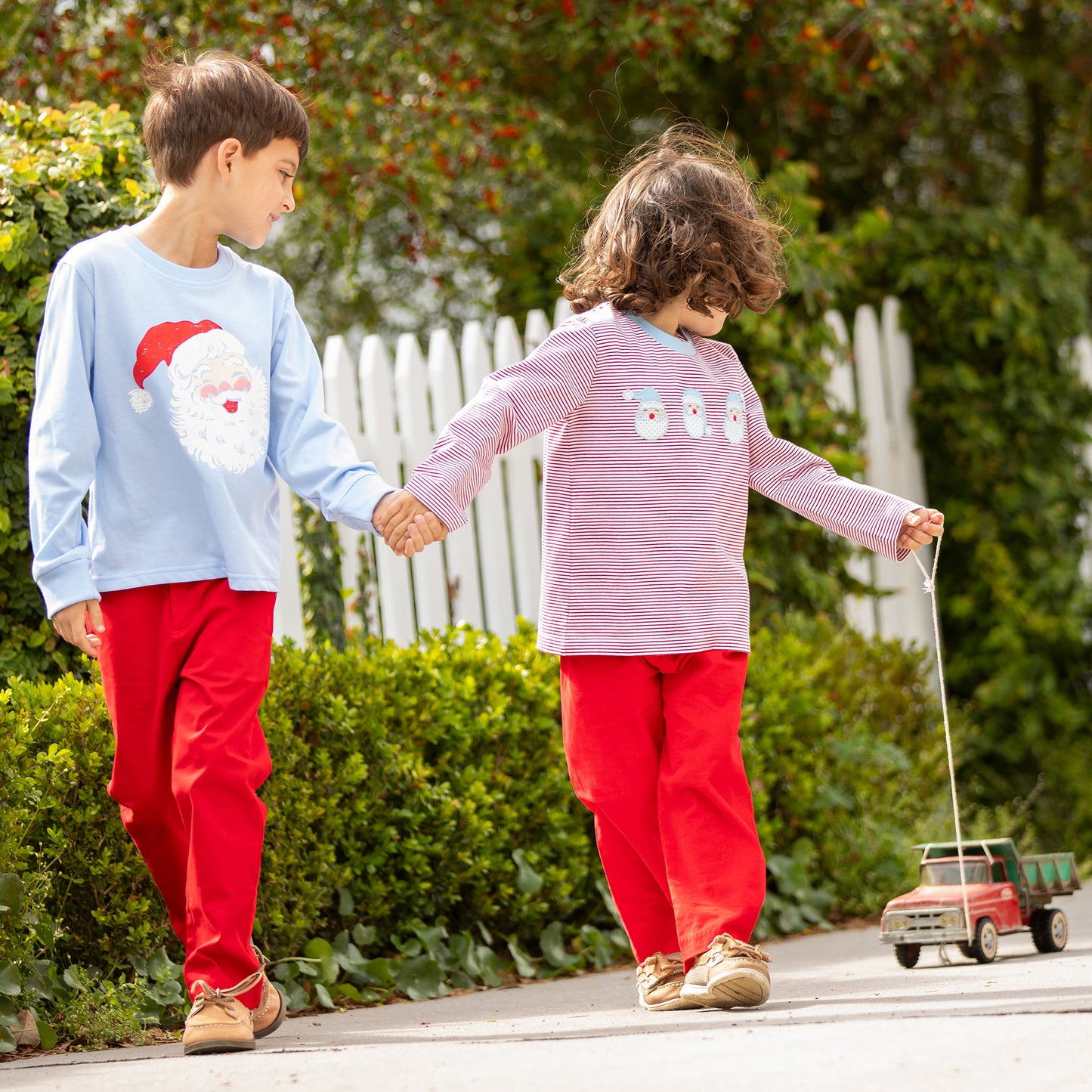 Boys Applique Shirt - Jolly Santa