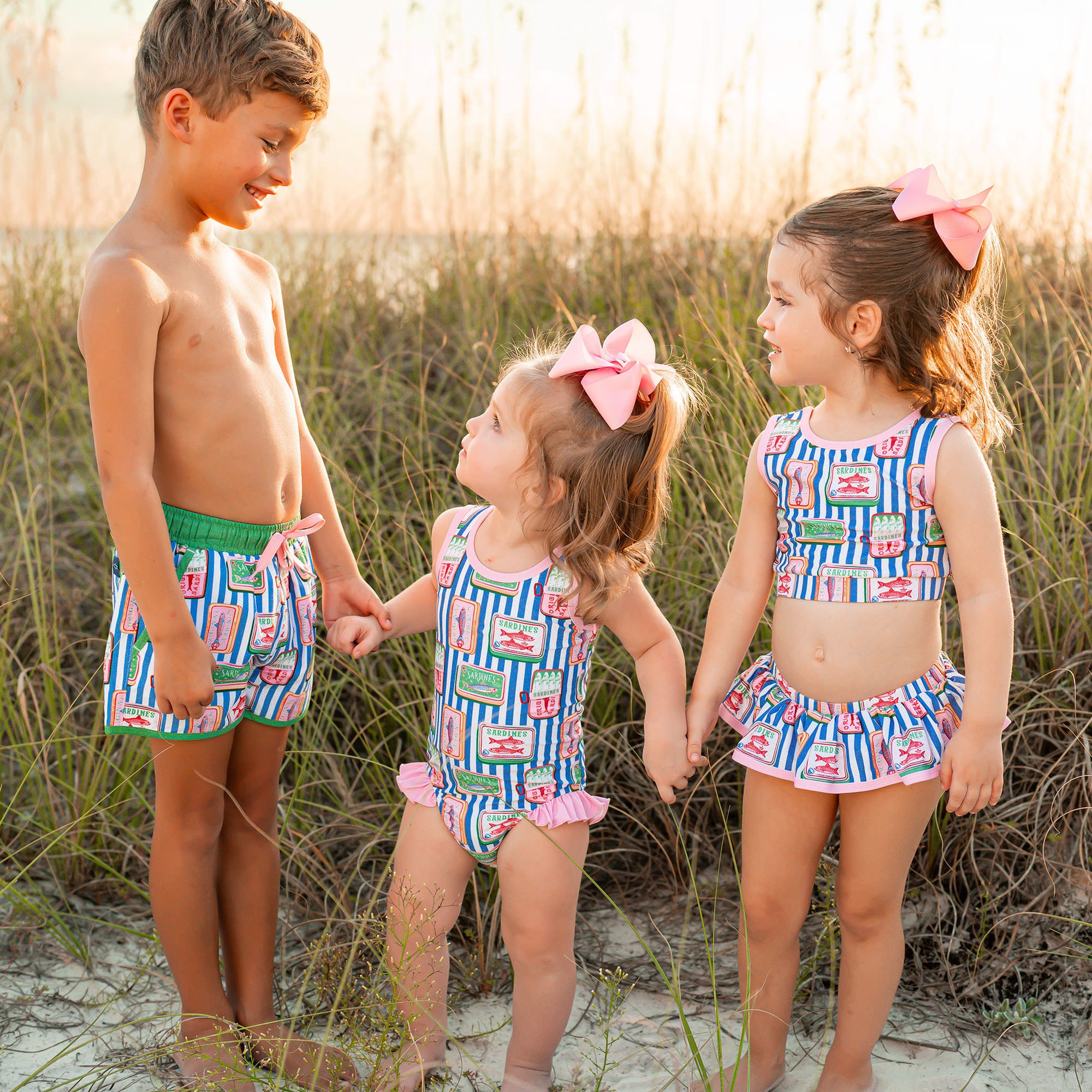 Sardine Stripe Bikini – Shrimp and Grits Kids