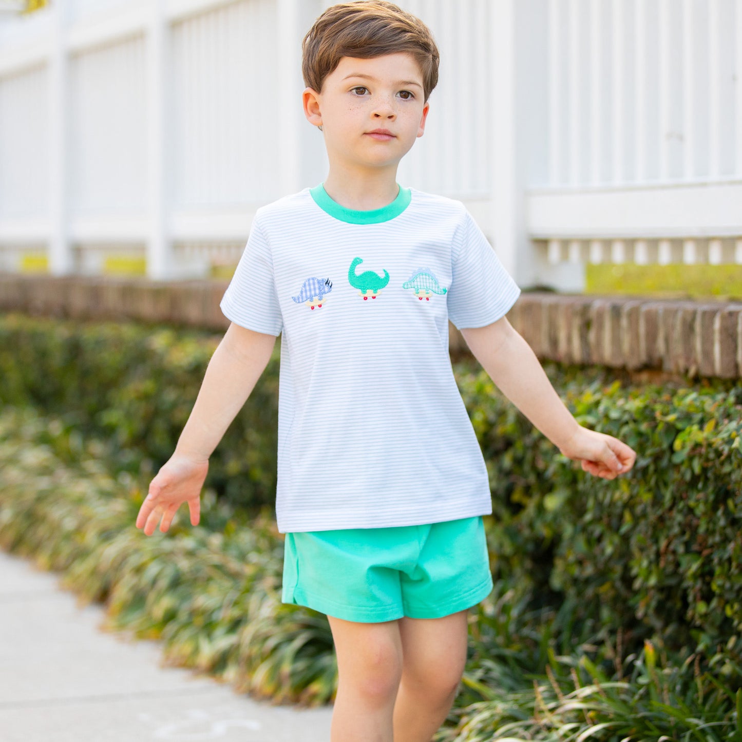 Boys Shrimp Shorts - Seafoam Knit