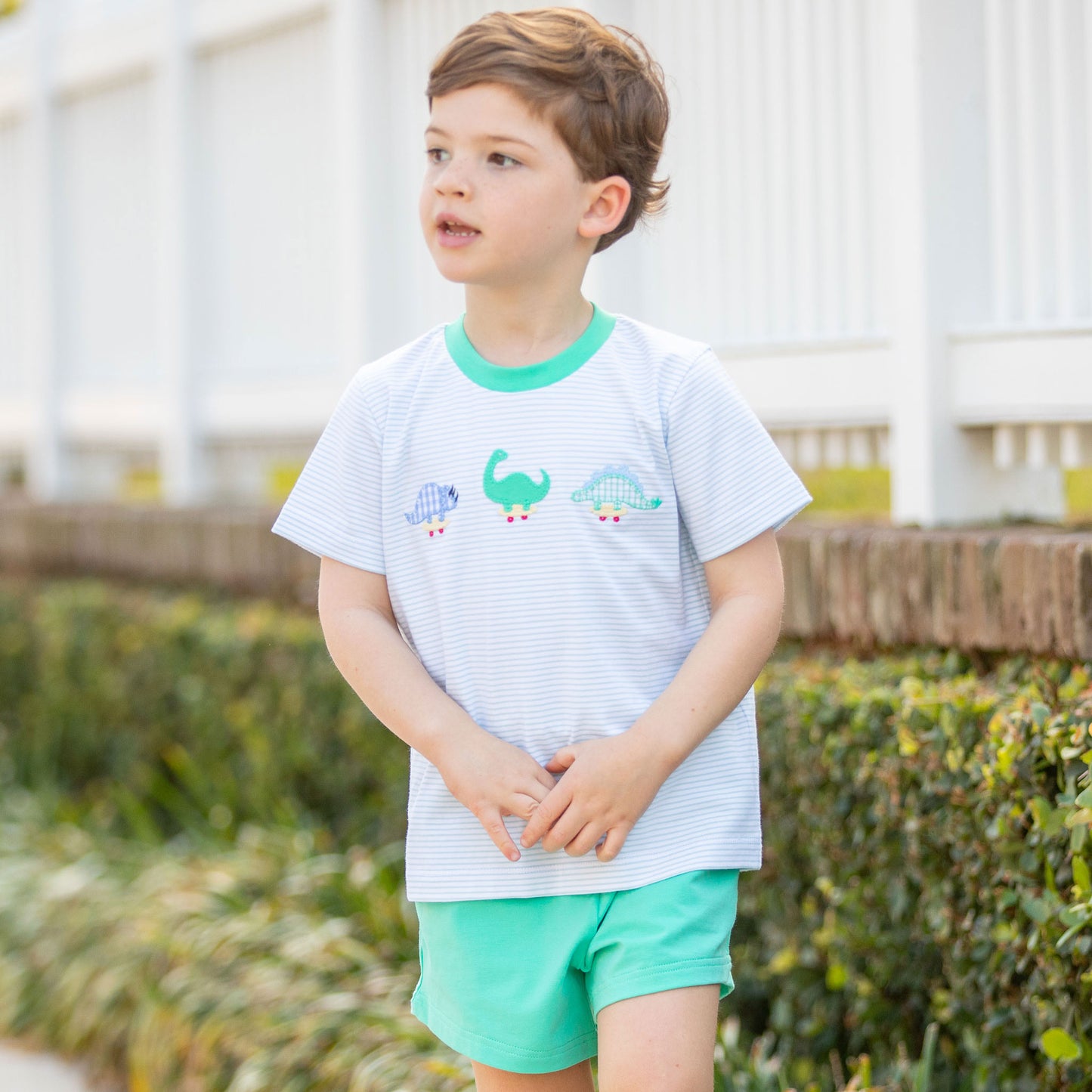 Boys Shrimp Shorts - Seafoam Knit