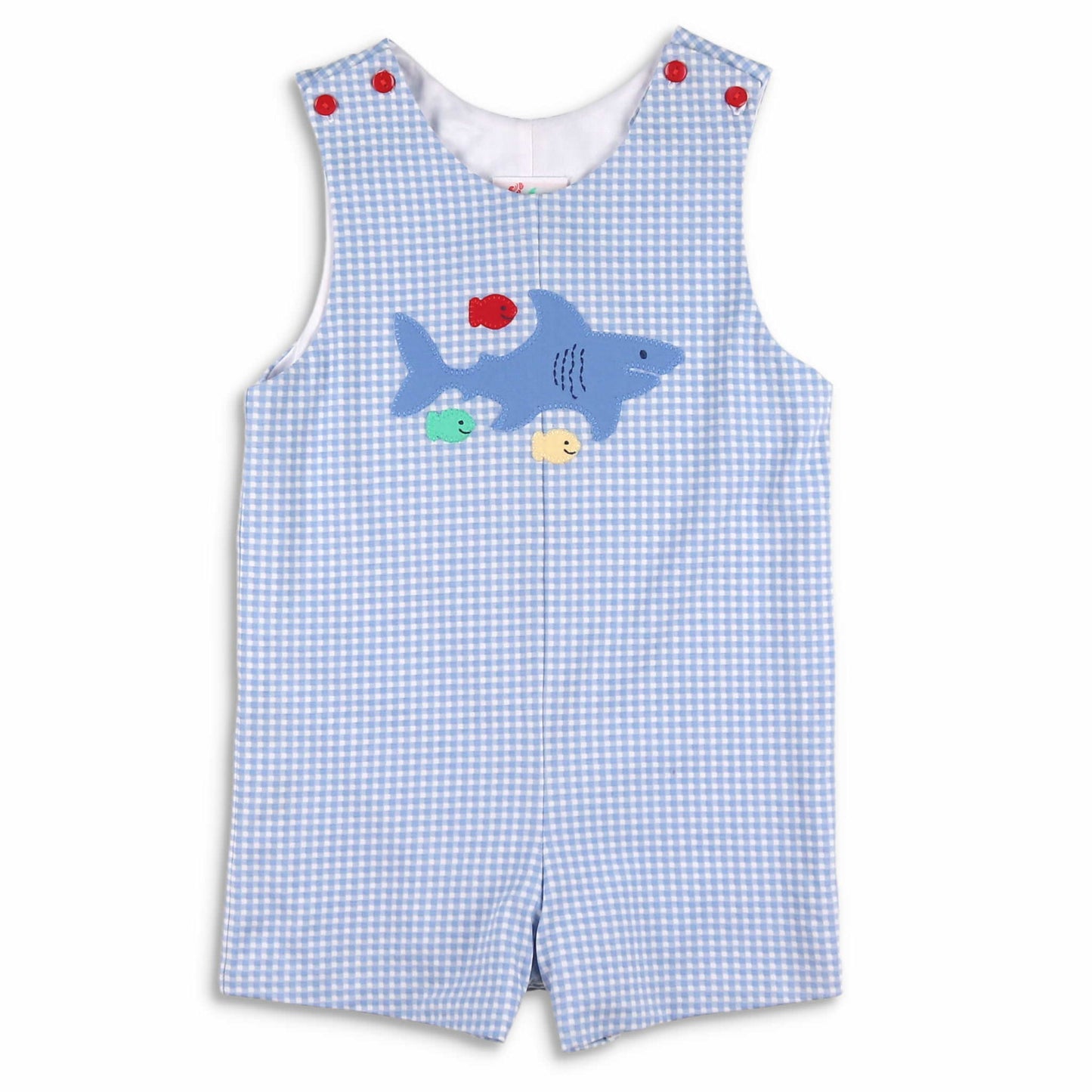 Boys Applique Shortall - Shark Bait