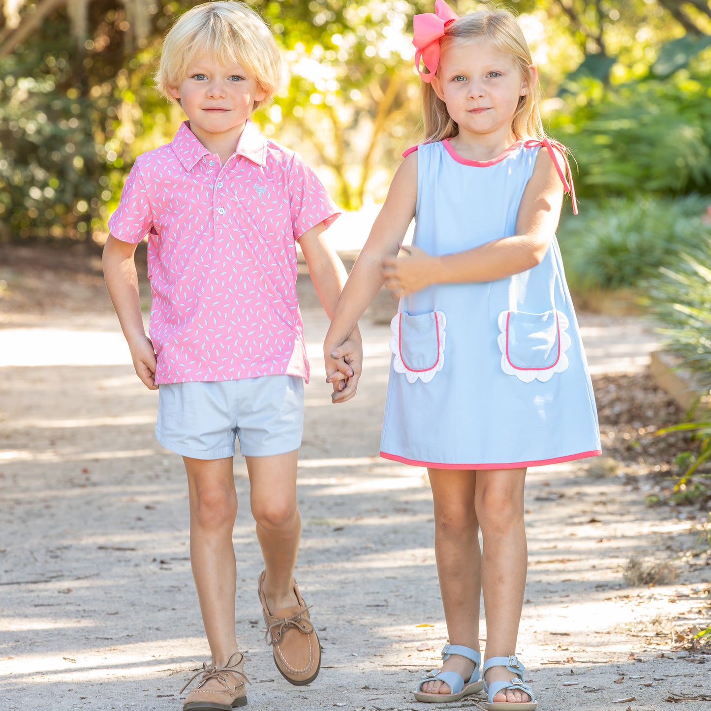 Powder Blue Twill Shrimp Shorts