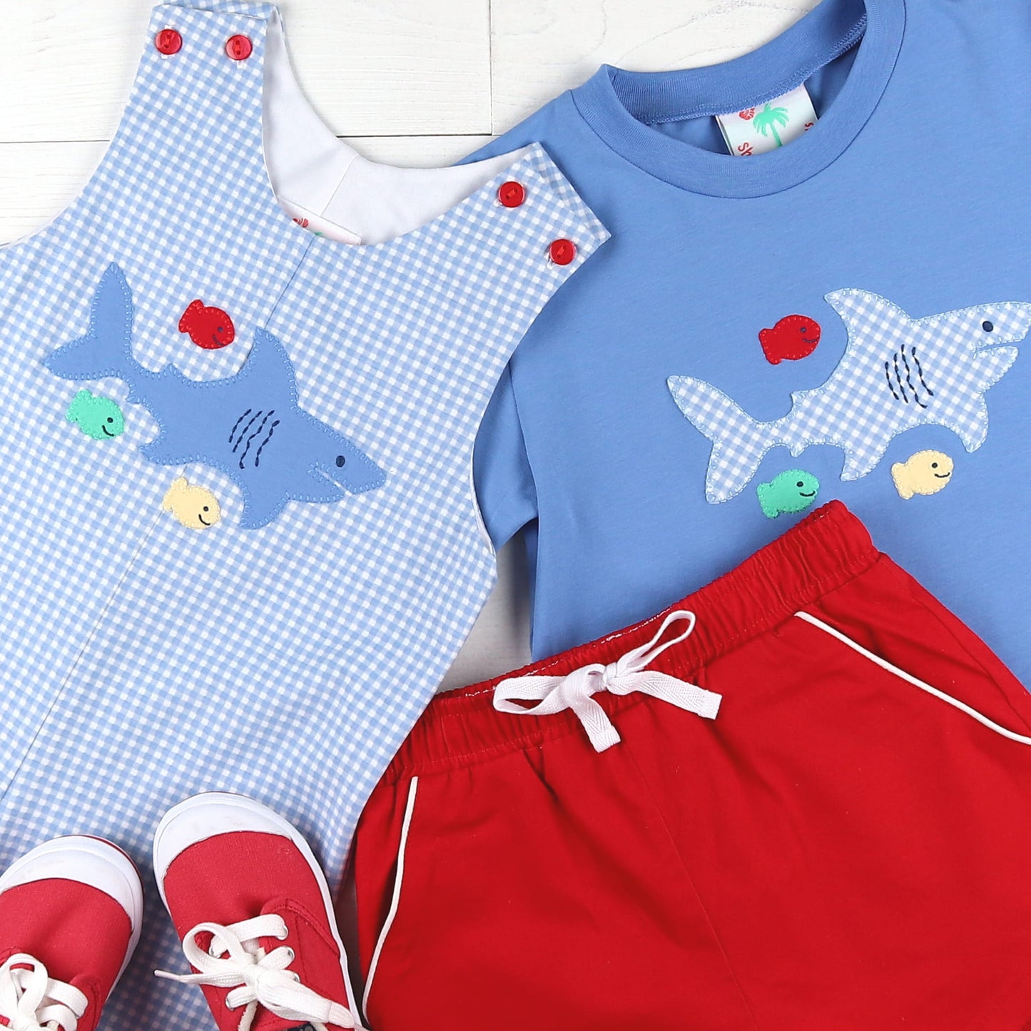 Boys Applique T Shirt - Shark Bait