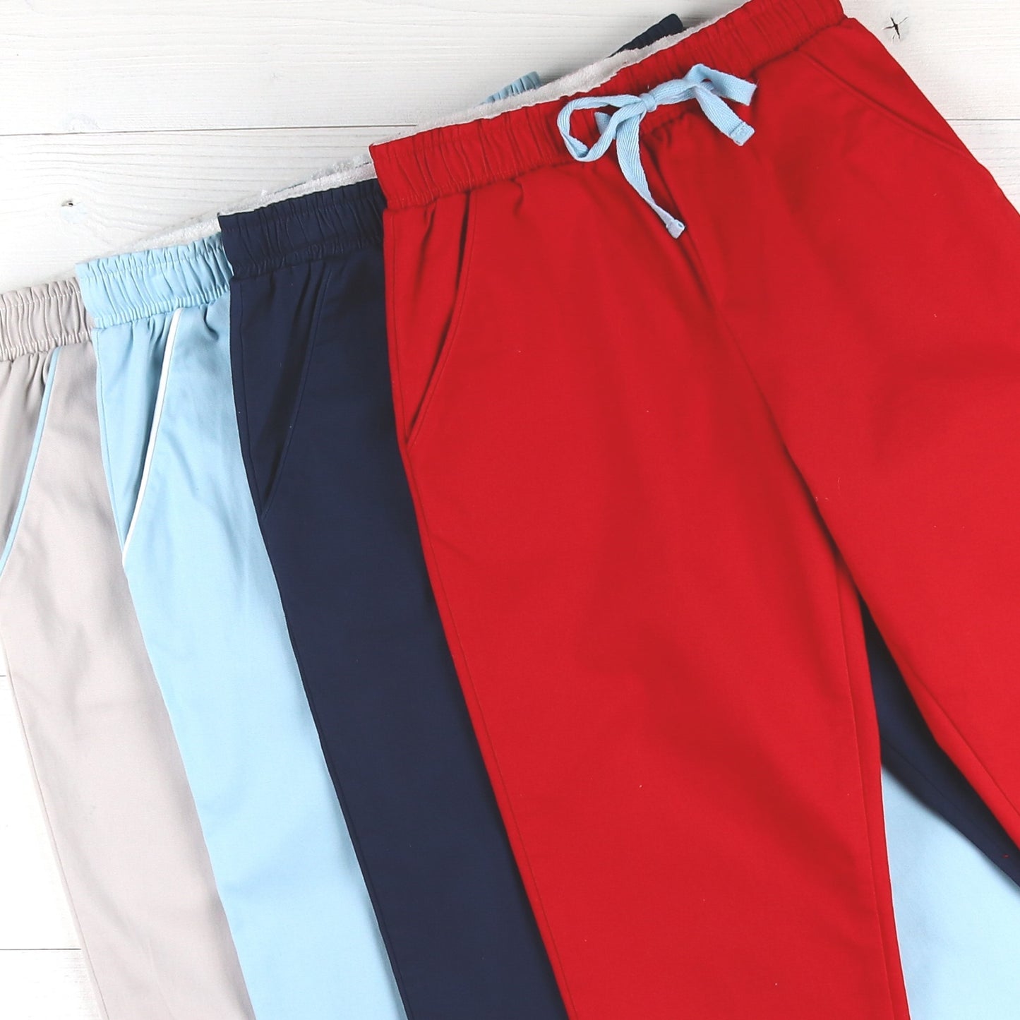 Boys Light Blue Twill Shrimp Pants