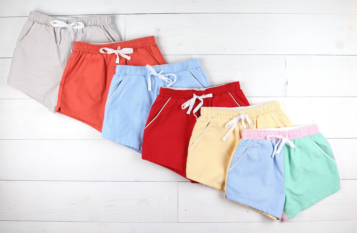 Colorblock Oxford Shrimp Shorts
