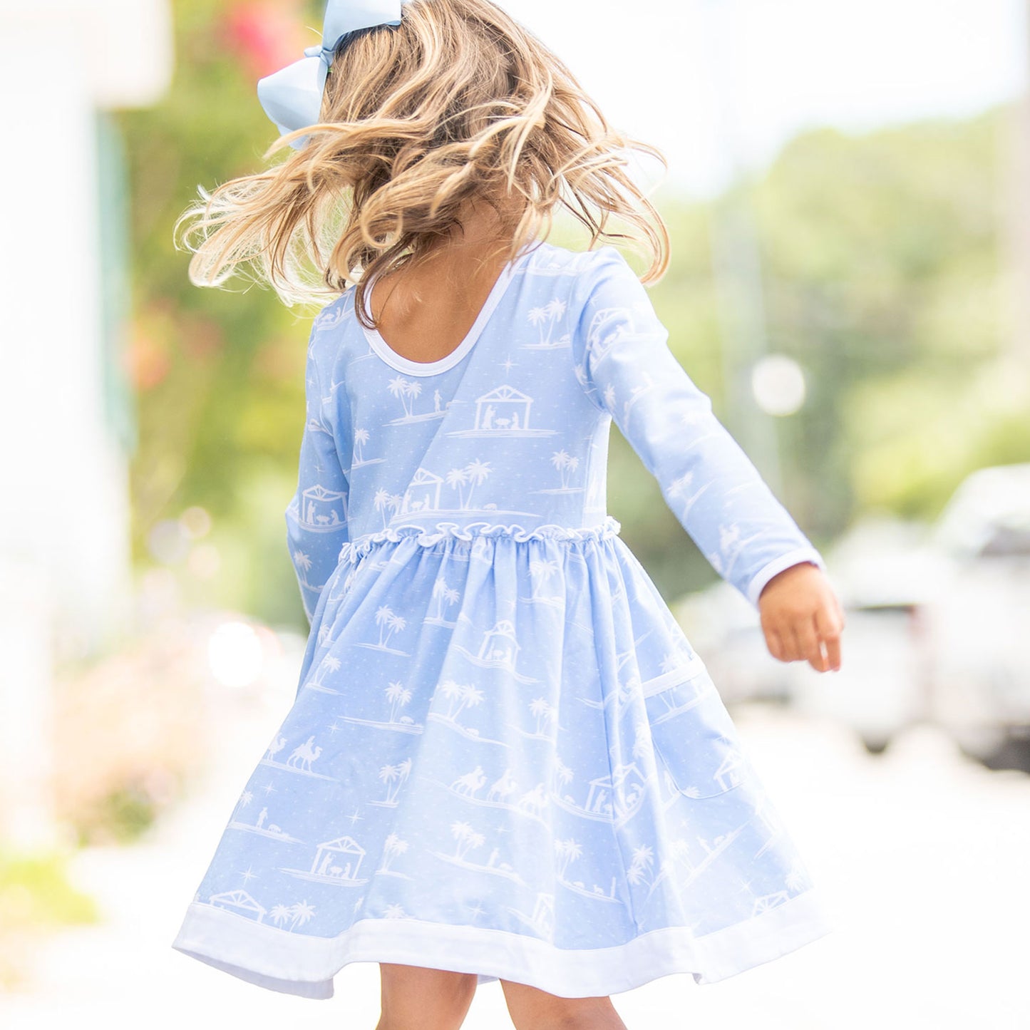 Girls Twirl Dress - Silent Night