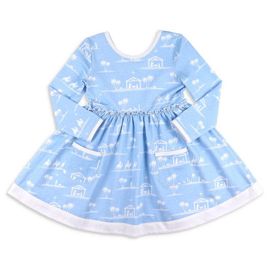 Girls Twirl Dress - Silent Night