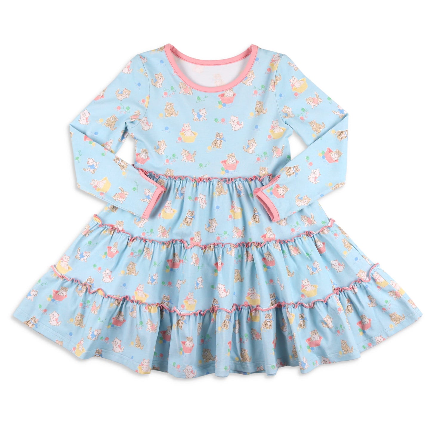 Girls Tier Dress - Smitten Kitten