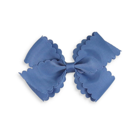 Smoke Blue Scallop Bow