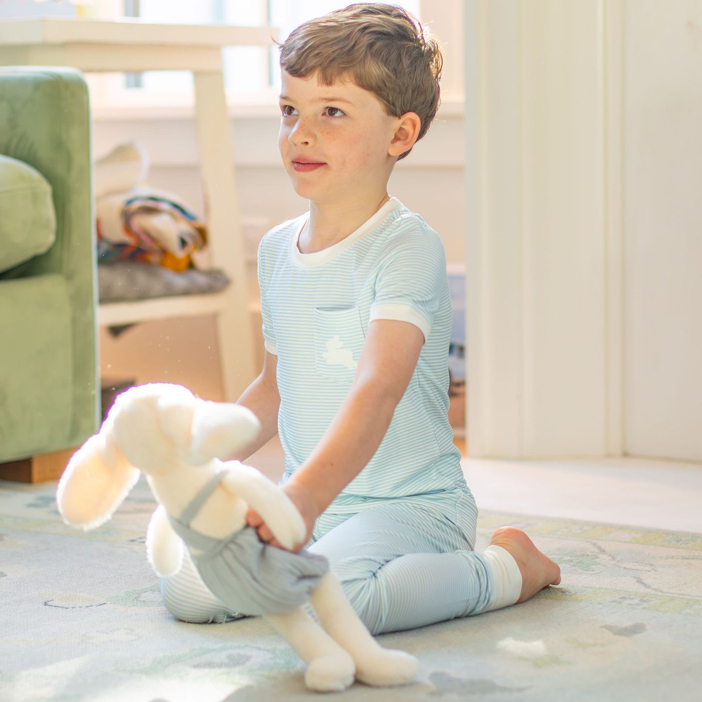 Snuggle Bunny Blue Bamboo Loungewear