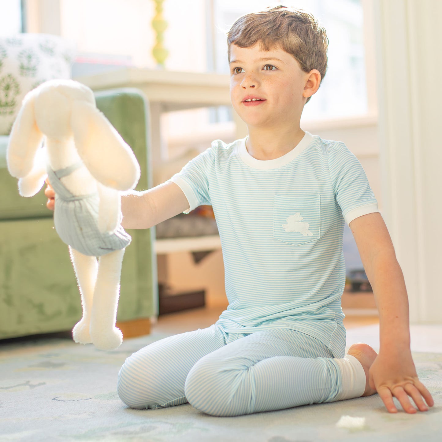 Snuggle Bunny Blue Bamboo Loungewear