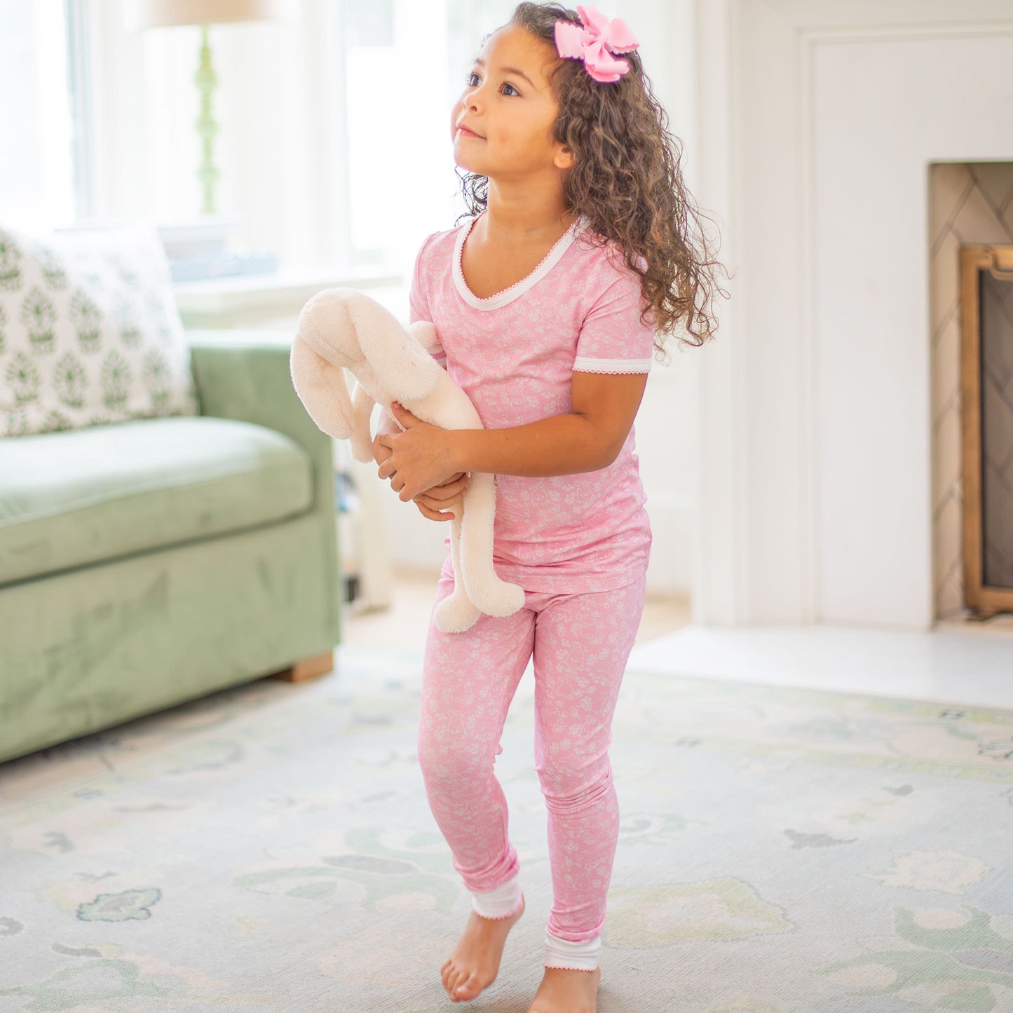 Snuggle Bunny Pink Bamboo Loungewear