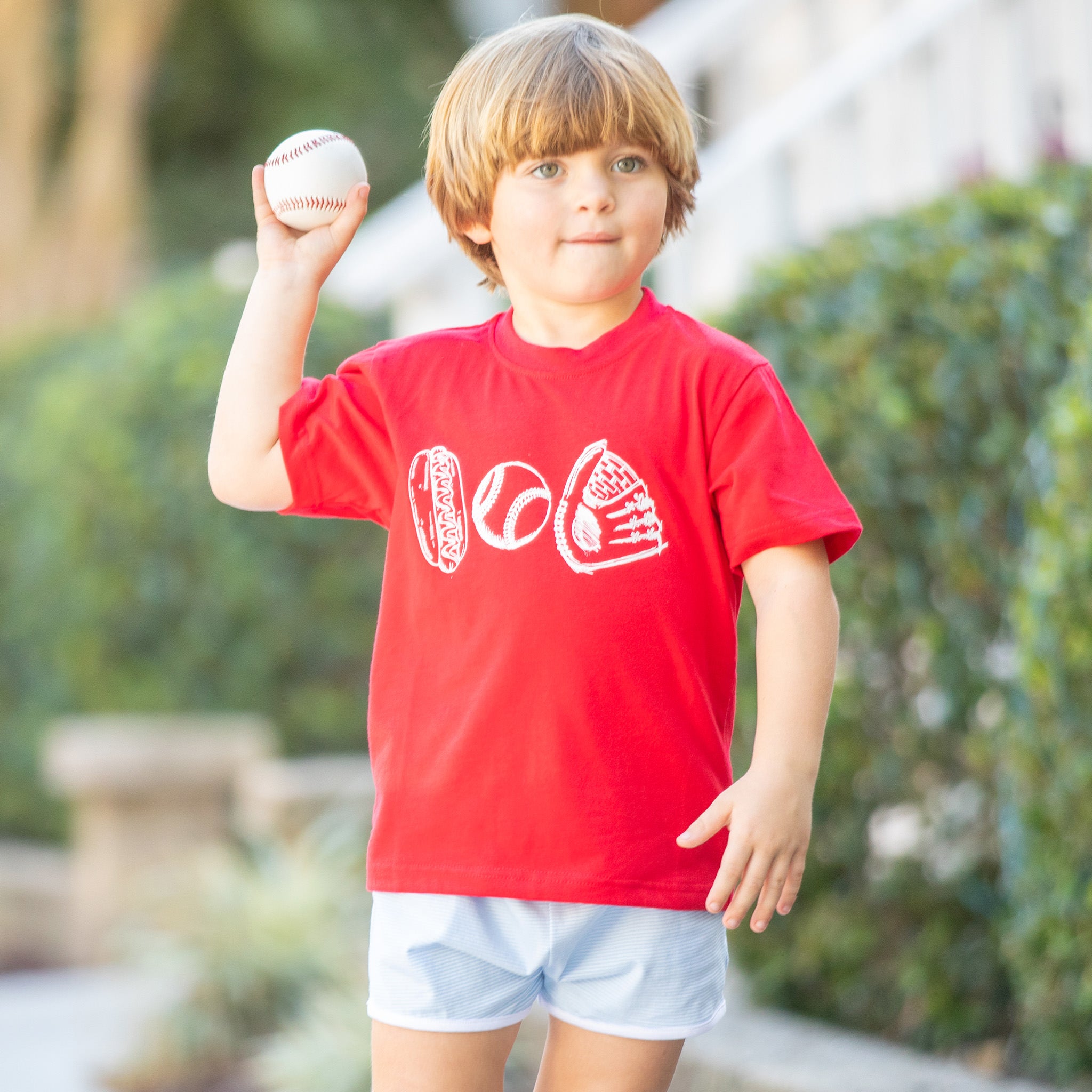 Boys Play Ball Graphic Tee Shrimp and Grits Kids