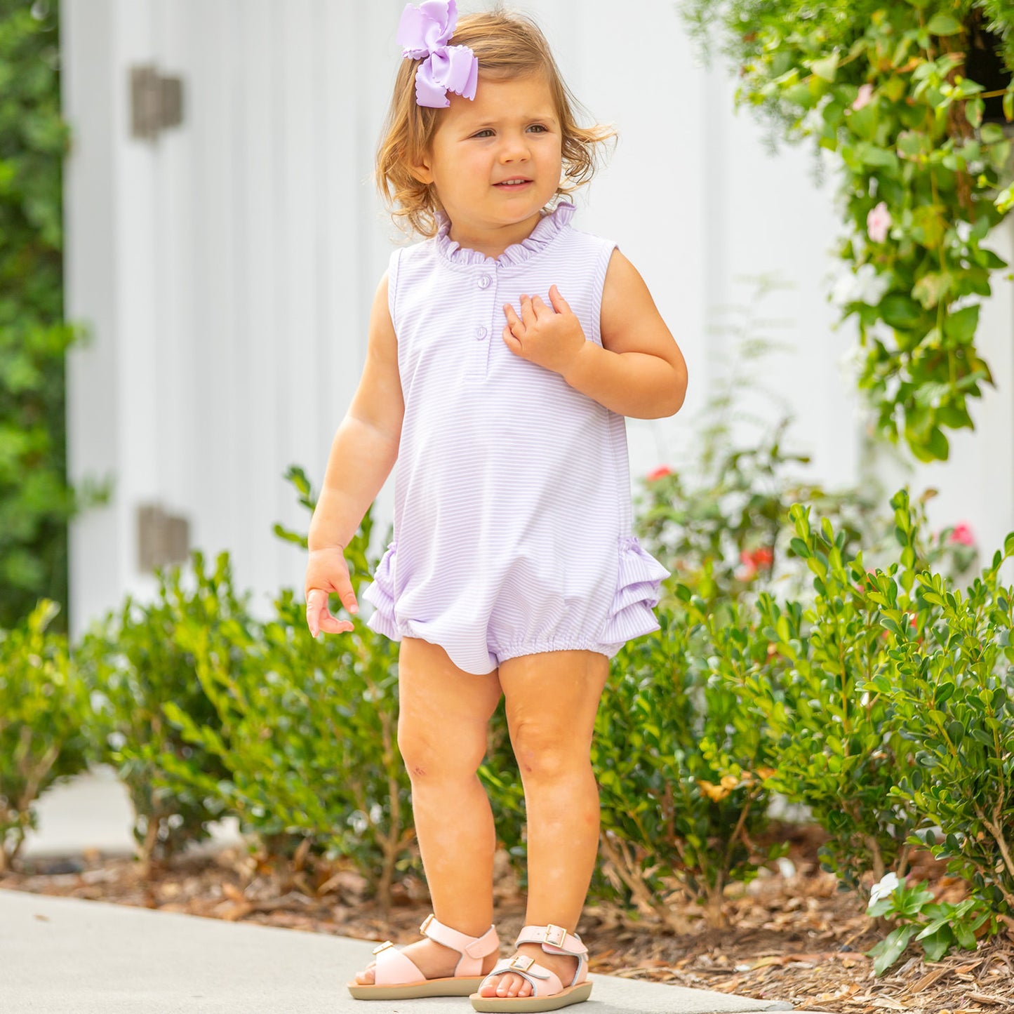 Girls Ruffle Bubble - St. Simons Stripe