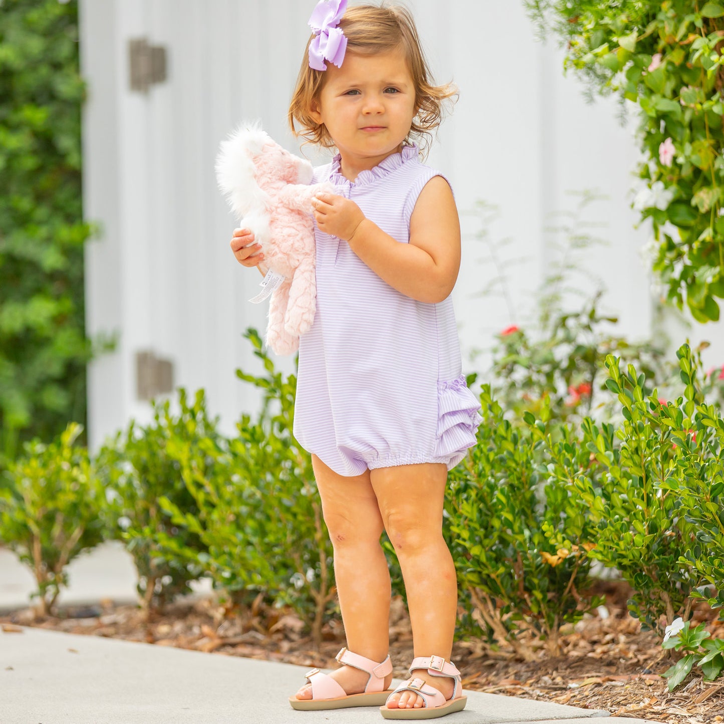 Girls Ruffle Bubble - St. Simons Stripe