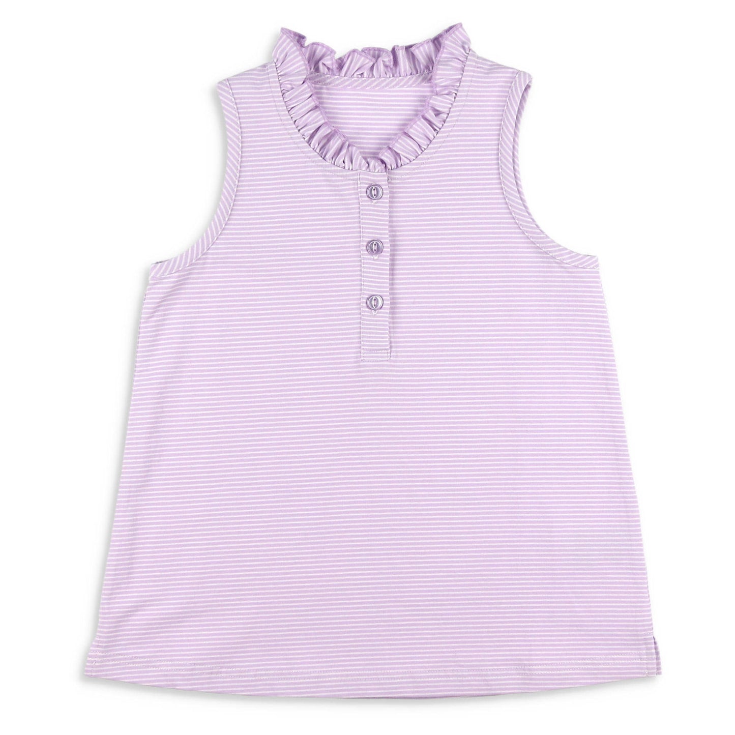 Girls Ruffle Neck Polo - St. Simons Stripe