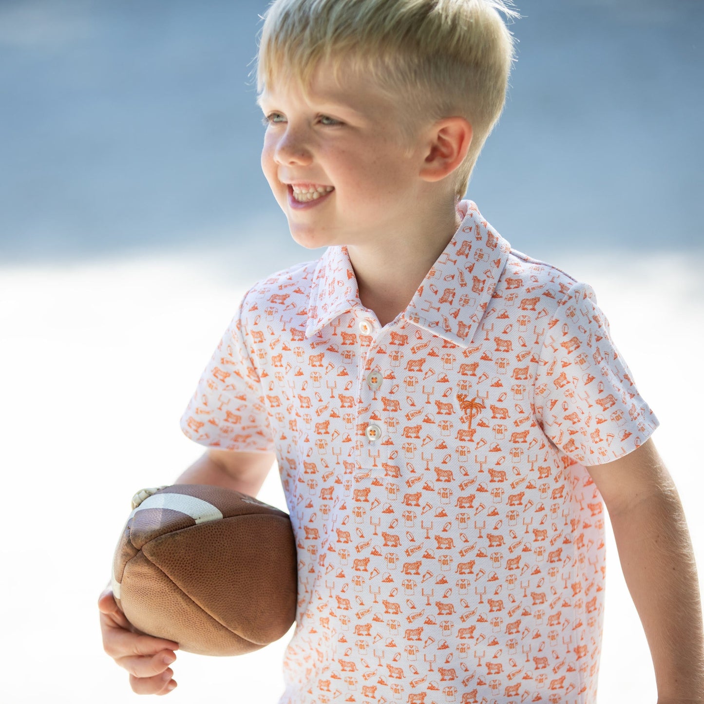 Orange Spirit Polo boutique children's clothing