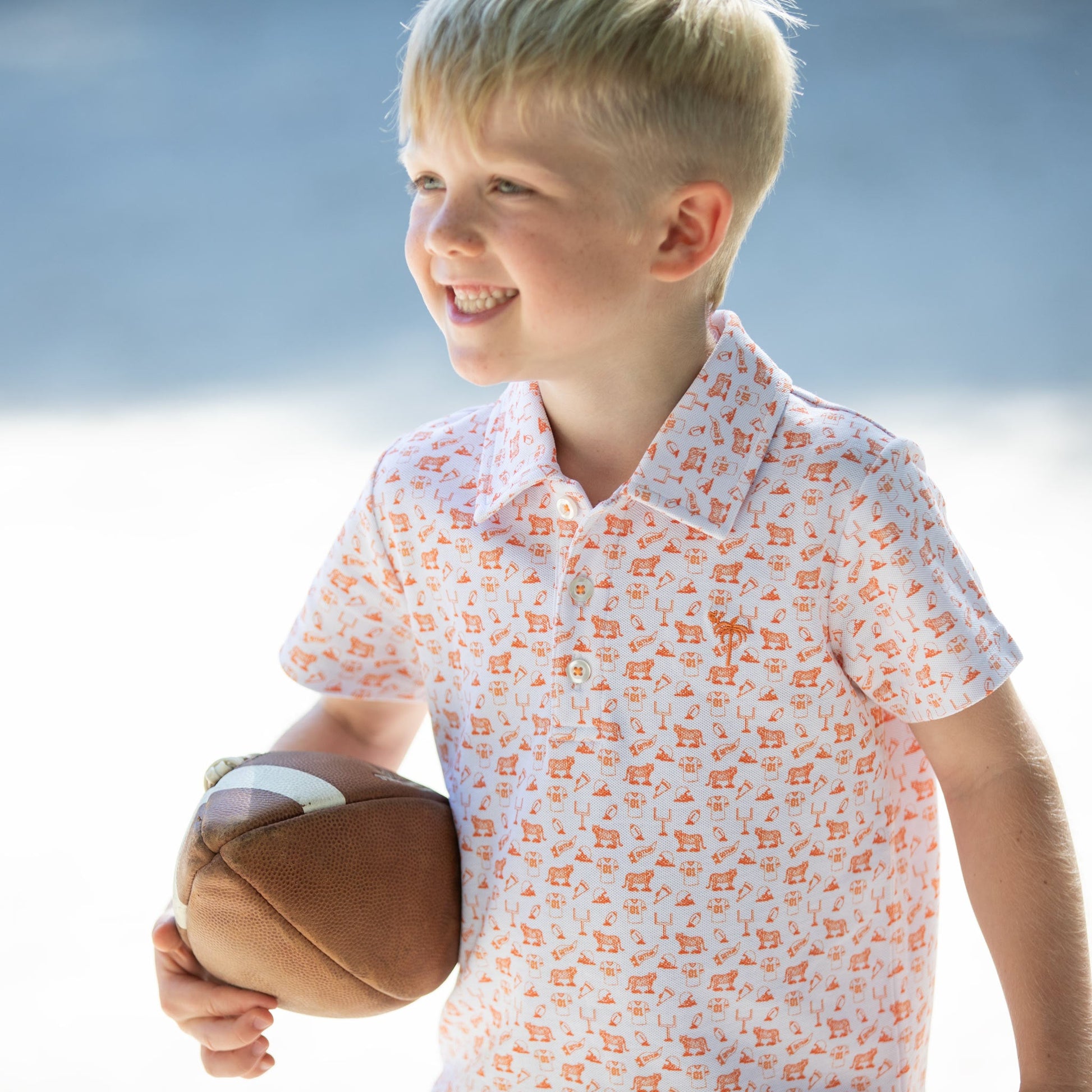 Orange Spirit Polo boutique children's clothing