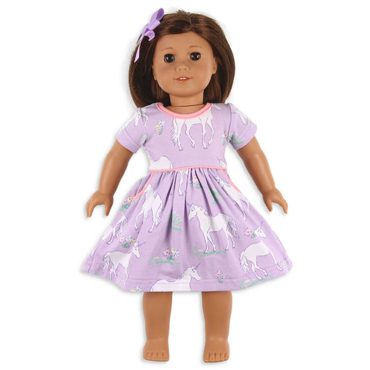 Girls Play Doll Dress - Unicorn