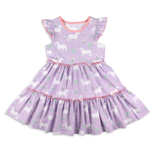 Girls Twirl Dress - Unicorn