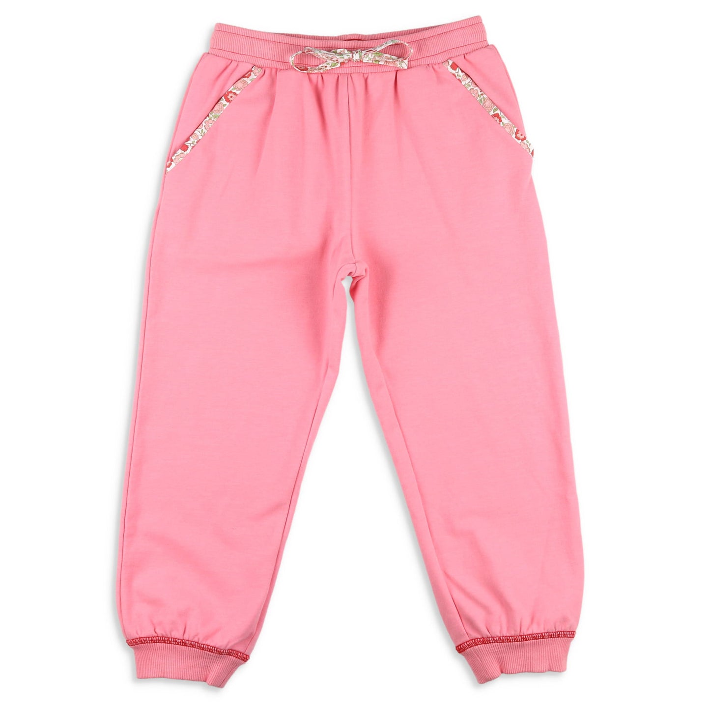 Girls Pink Floral Joggers