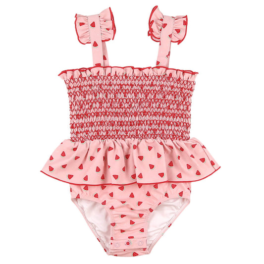 Watermelon Smocked One-Piece