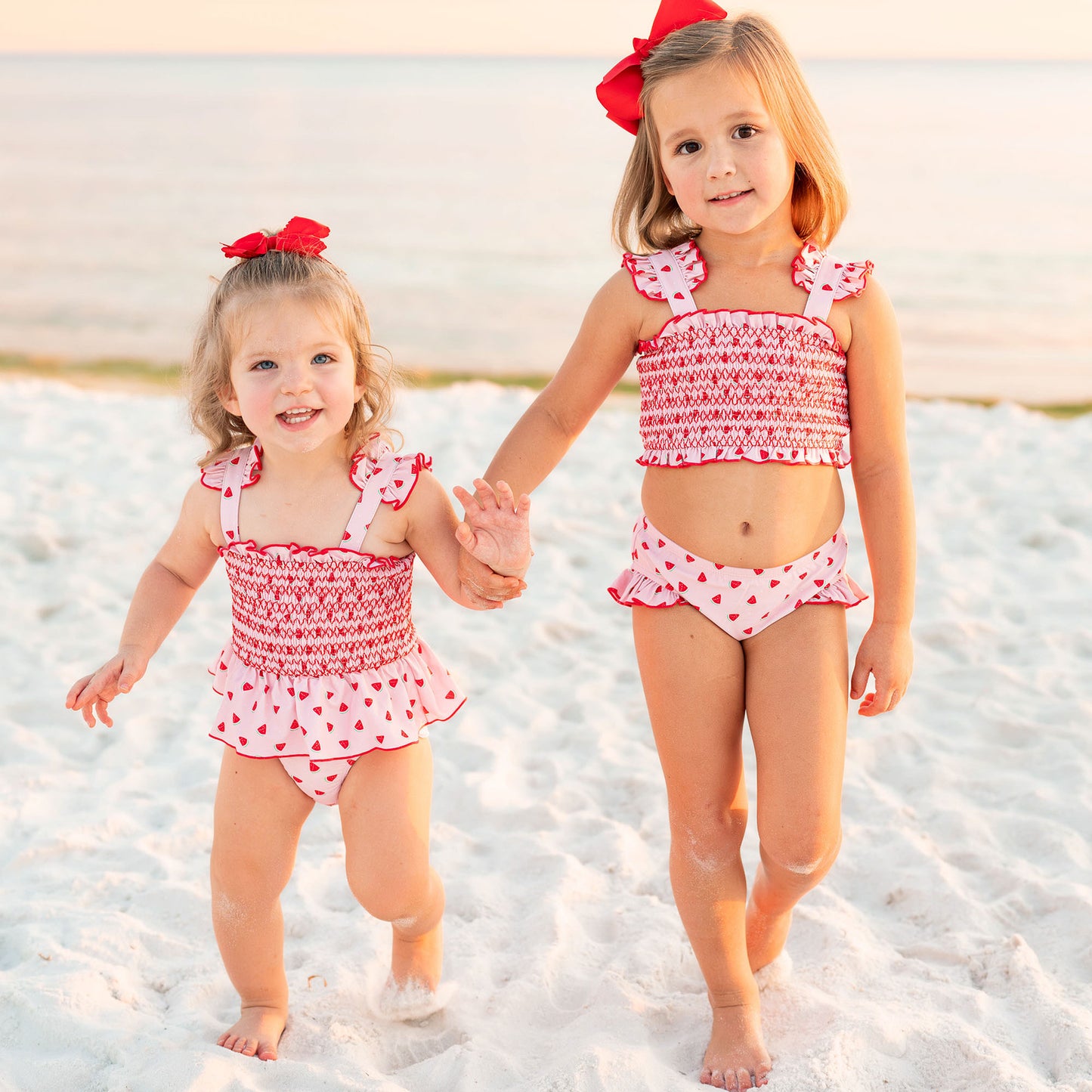 Watermelon Smocked One-Piece