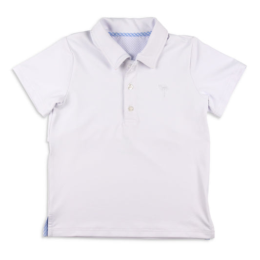 Boys Performance Polo - White