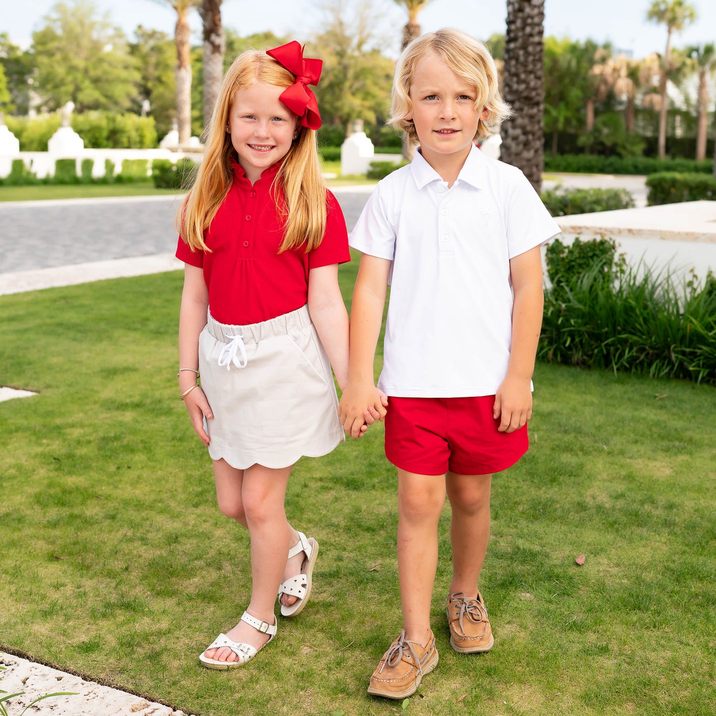 Boys Performance Polo - White
