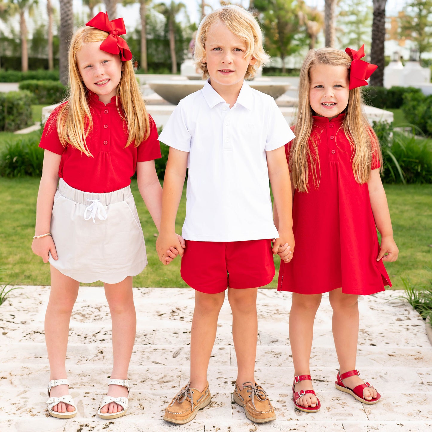 Boys Performance Polo - White