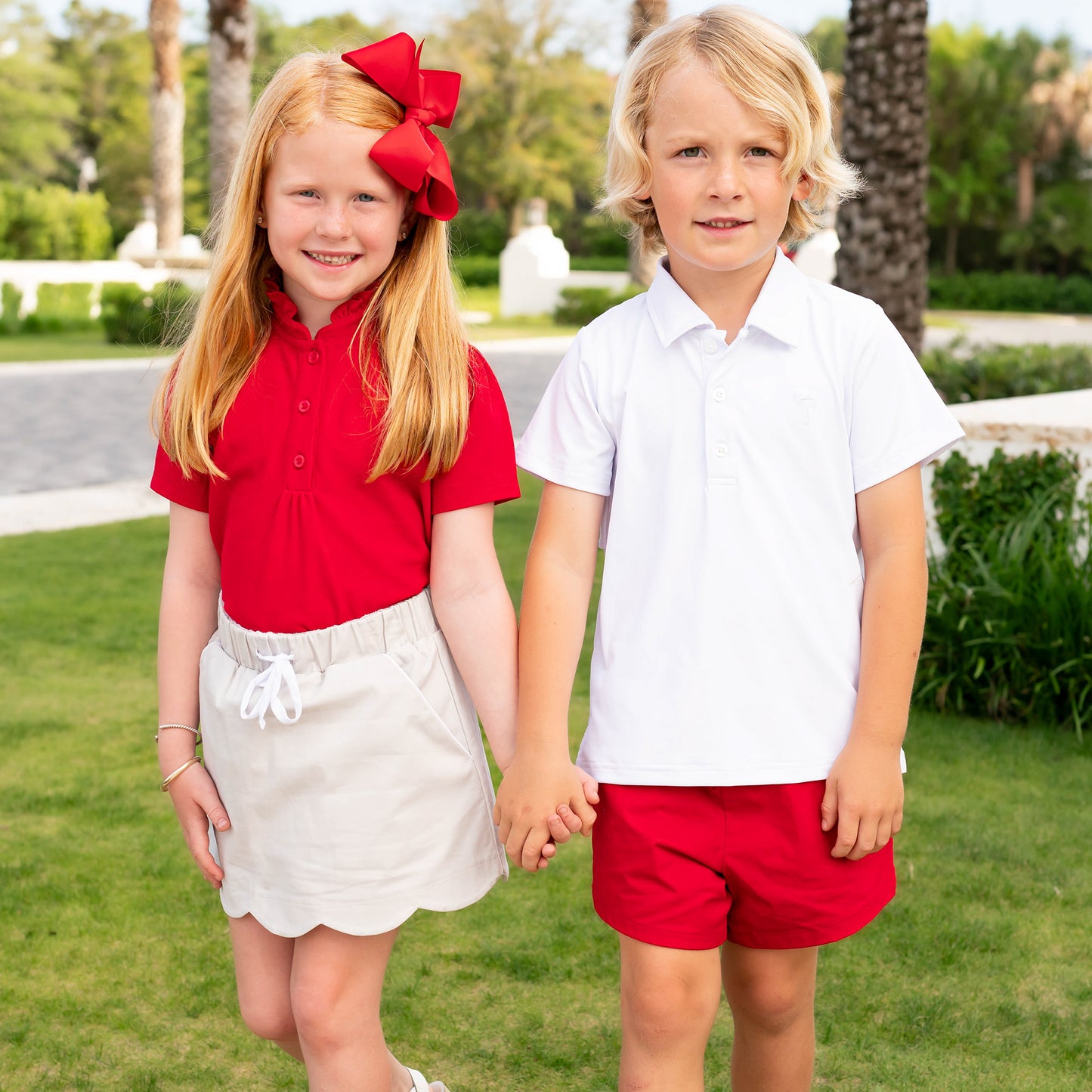 Boys Performance Polo - White