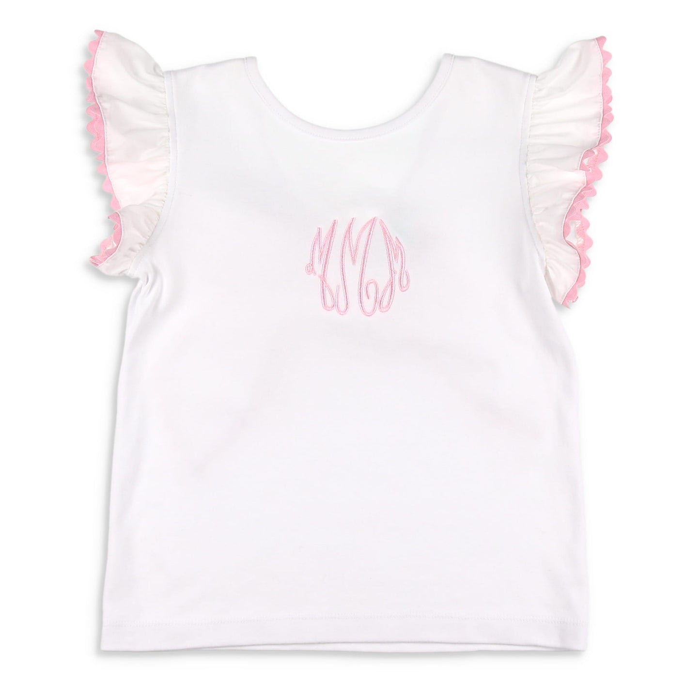 Girls Bow Back Ruffle Top