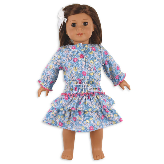 Girls Smocked Waist Doll Dress - Wildflower